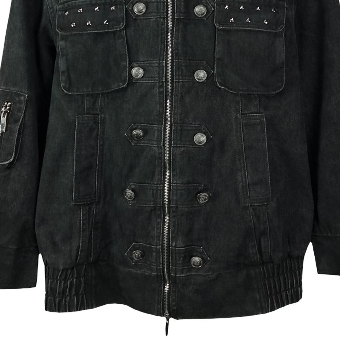 [더블펀치] 나폴레올 투웨이 집업 데님 자켓 M19884 상품이미지5