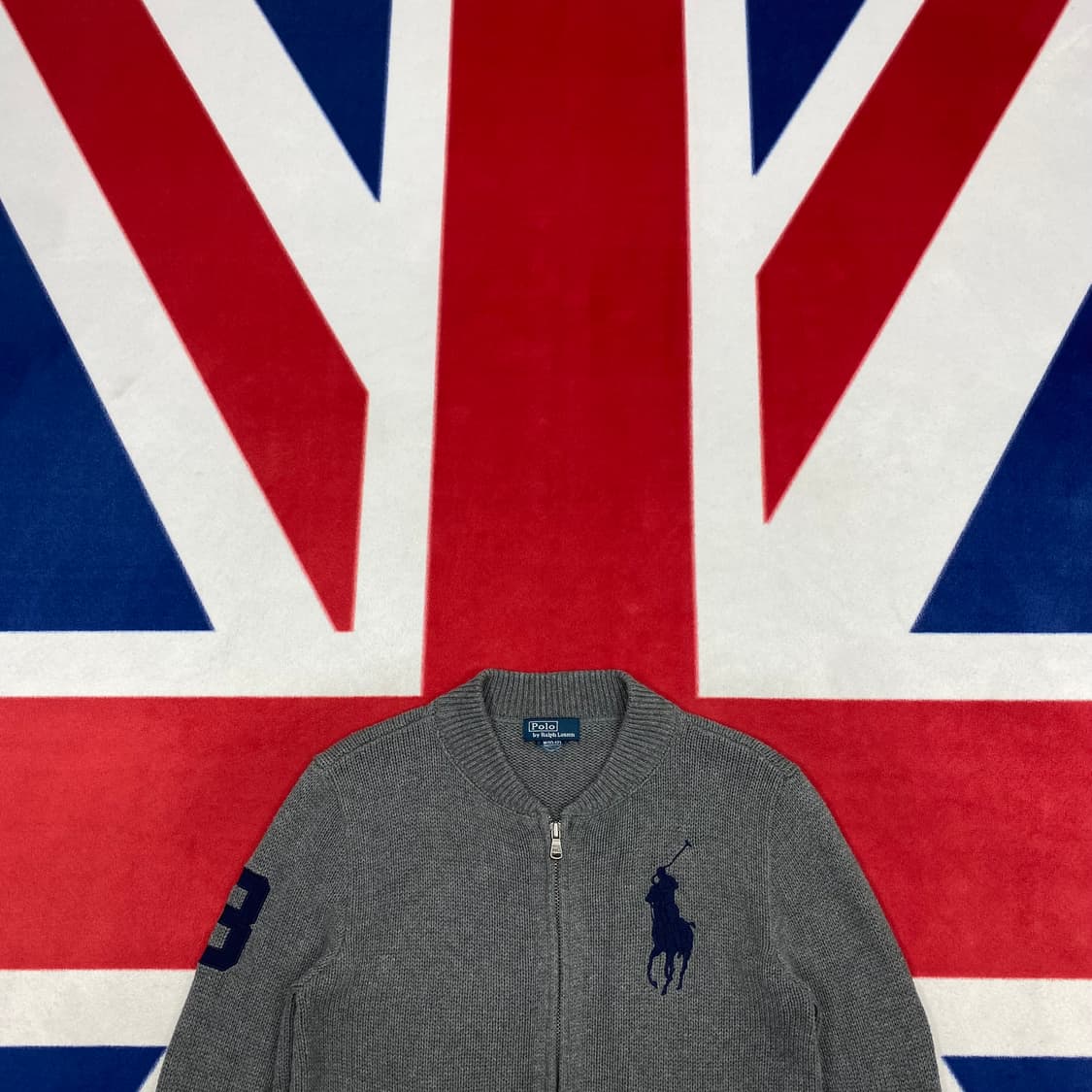 폴로 빅포니 니트집업 실측 여성44 상품이미지2