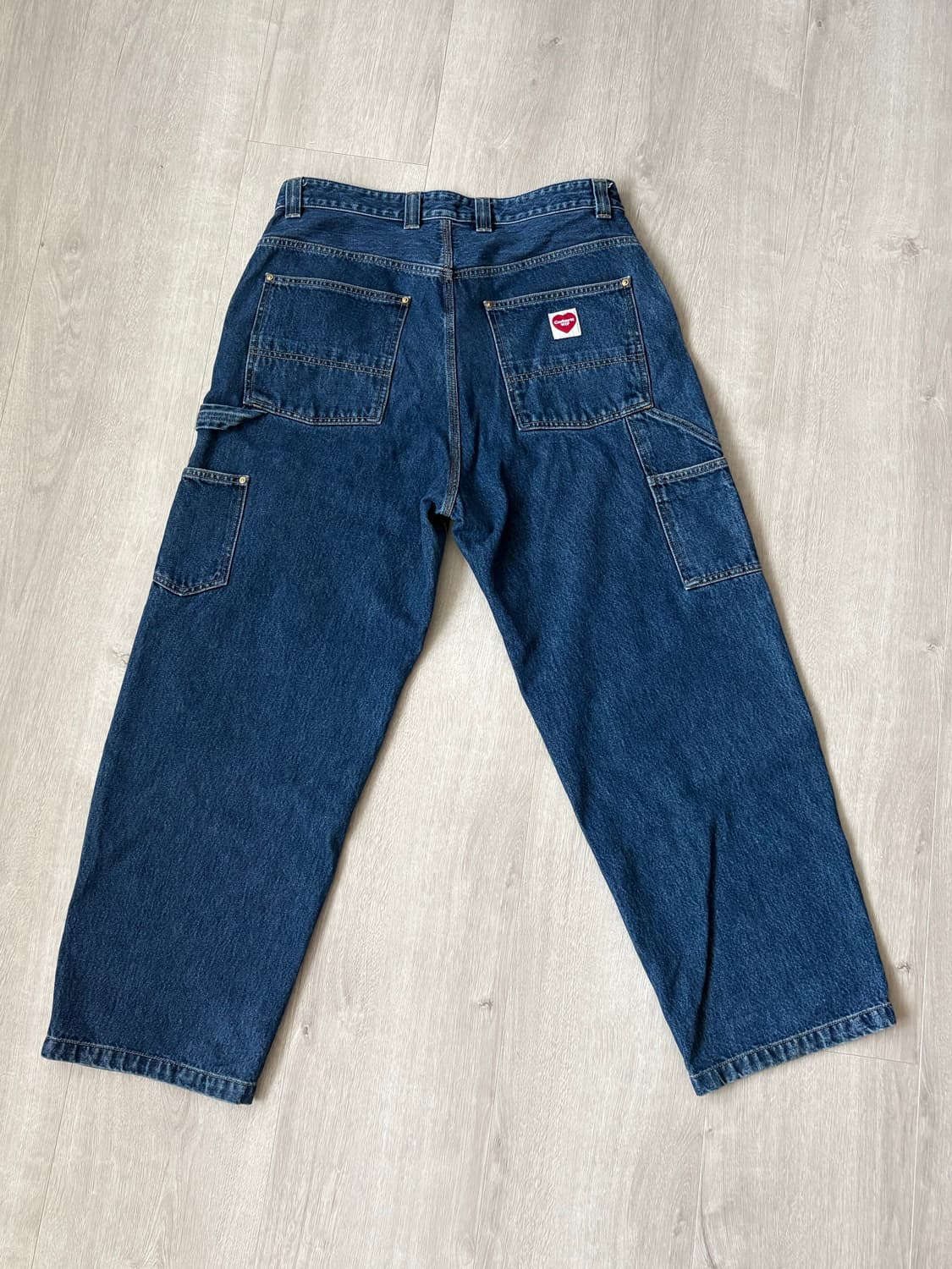 (착샷있음) 칼하트윕 내쉬 더블니 팬츠 스미스 블루 스톤 워시드 상품이미지3