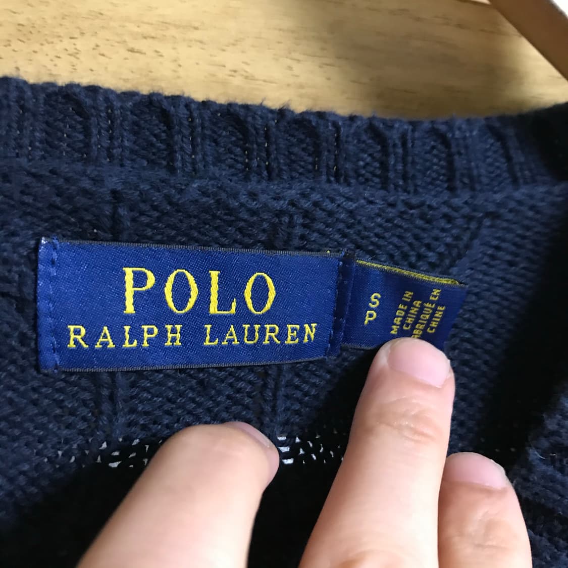 폴로 꽈배기 네이비 니트 상품이미지3