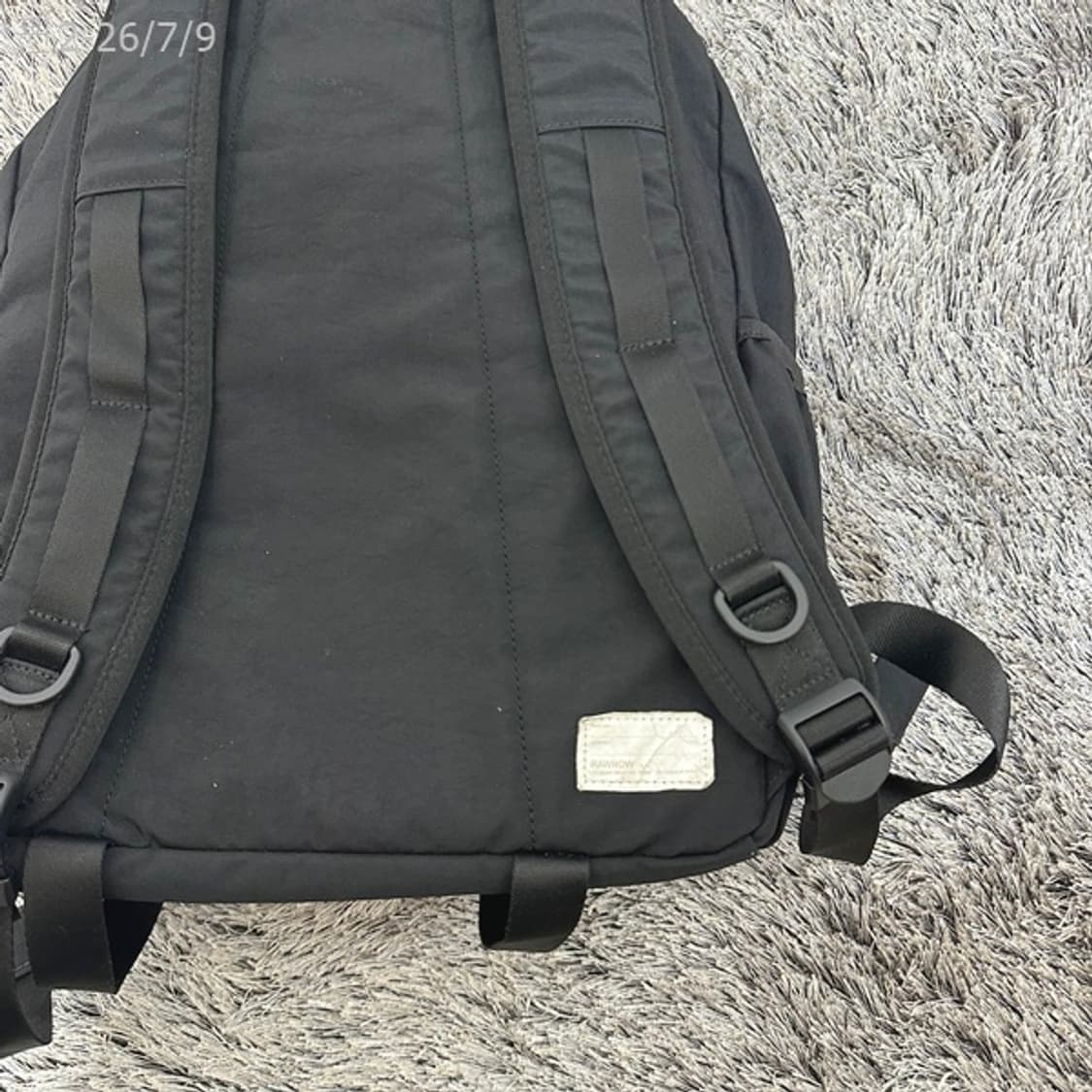 RAWROW 가벼운 나일론 공용 백팩 가방 검정 FREE 상품이미지5