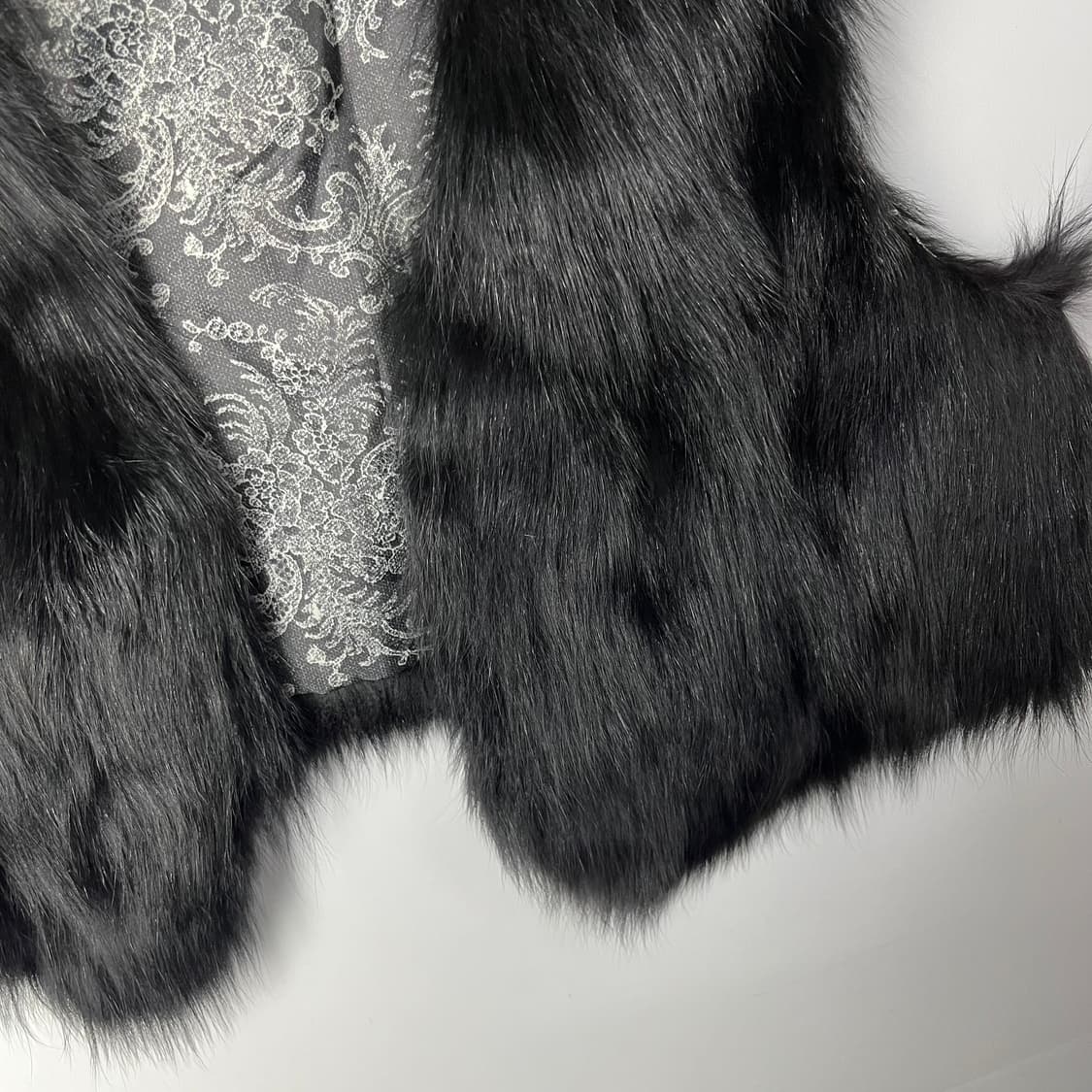 [VTG] 빈티지 폭스퍼 블랙 베스트 상품이미지3