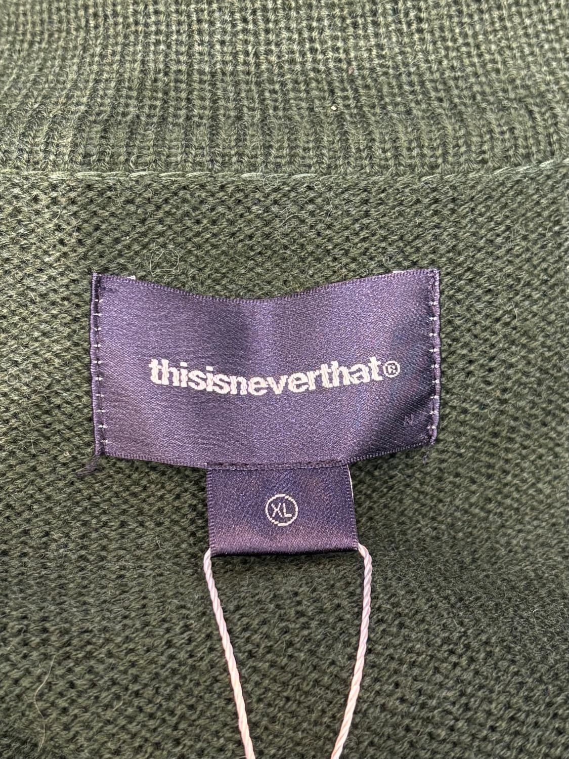 디스이즈네버댓 골드 체인 패턴 니트 집업 상품이미지10