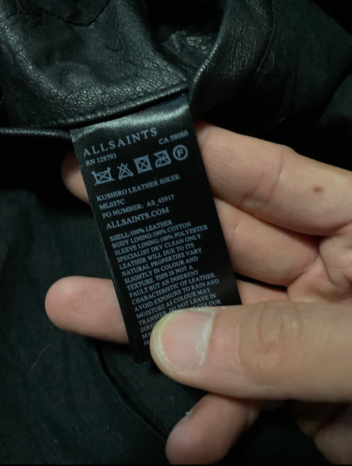 ALL SAINTS 올 세인츠 웨스턴 무드 쿠시로 바이 커 레더 자켓 상품이미지4