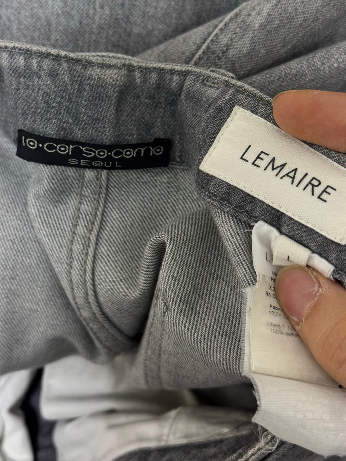 [L] 르메르 트위스티드 벨티드 데님 팬츠 스톤그레이 상품이미지5