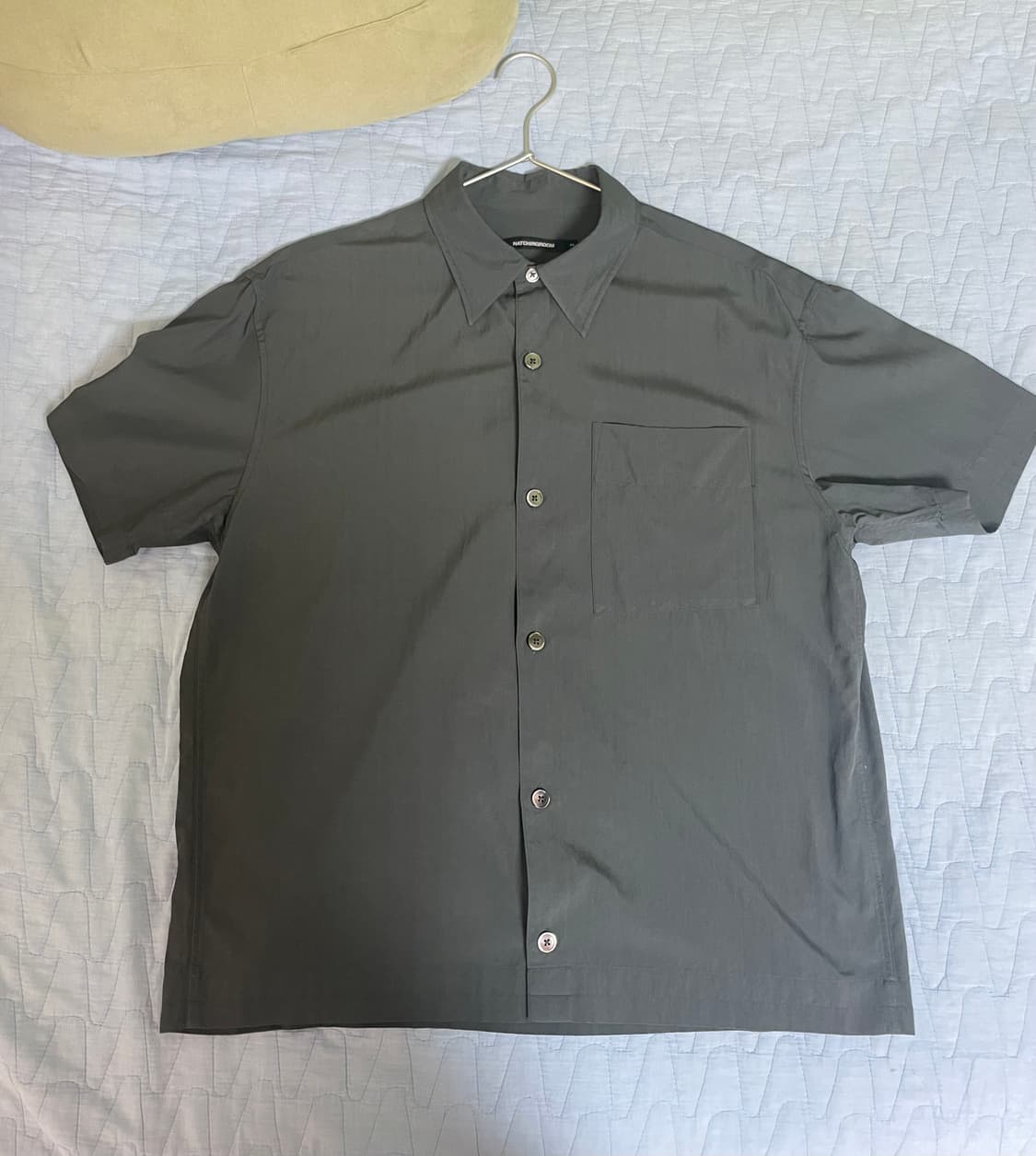 해칭룸 Crop Shirt 1/2 Green Charcoal  2(s) 상품이미지4