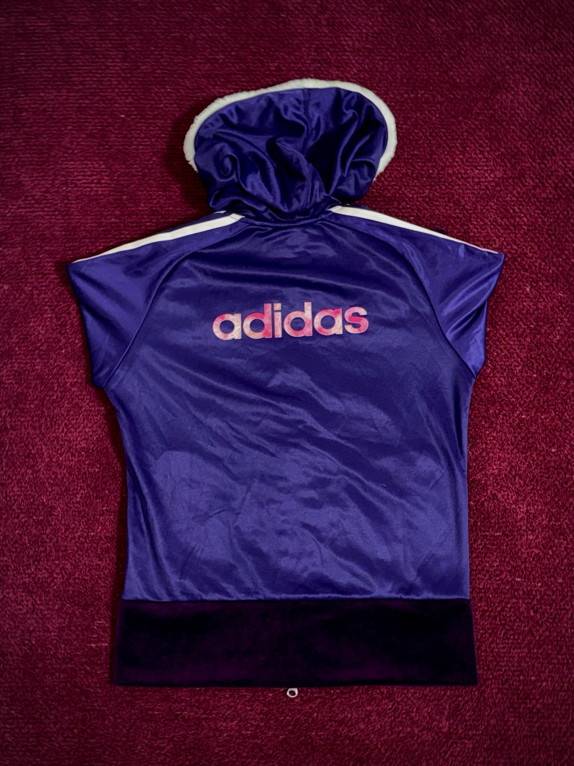 아디다스 퍼 투웨이 후드집업 퍼플 M 상품이미지5