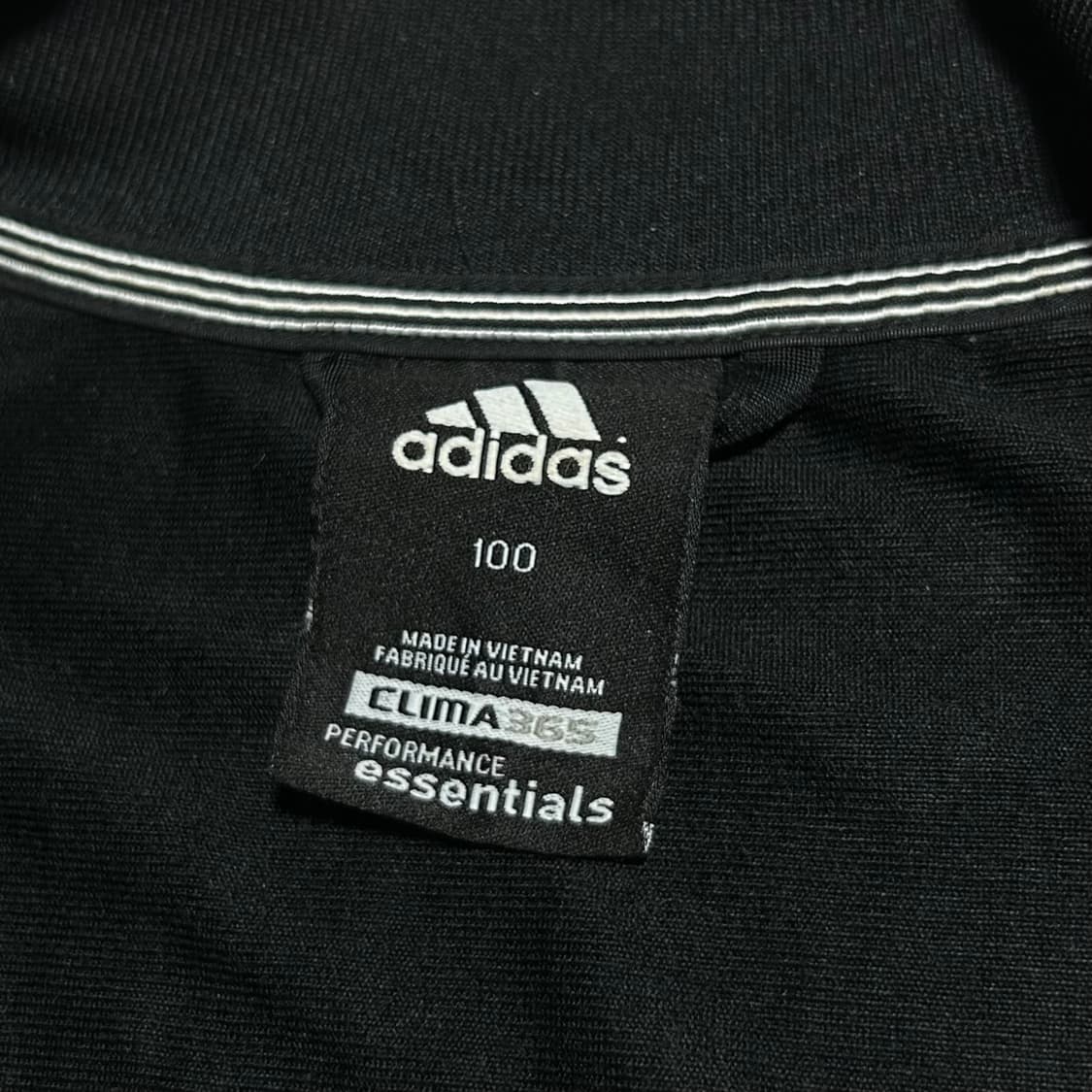[L] adidas 아디다스 베이직 검/흰 트랙 트레이닝 져지 상품이미지3