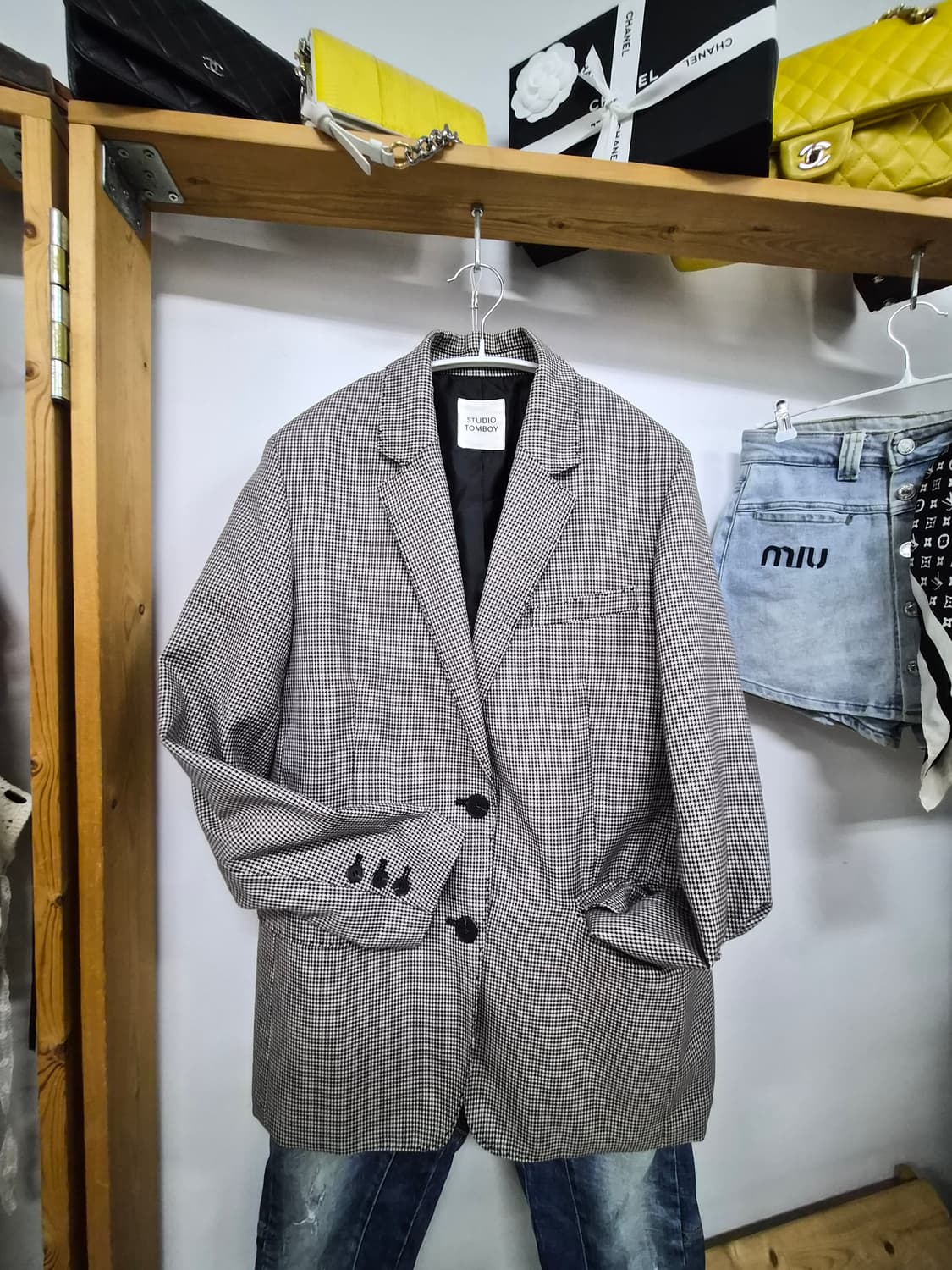 톰보이 체크자켓 상품이미지1