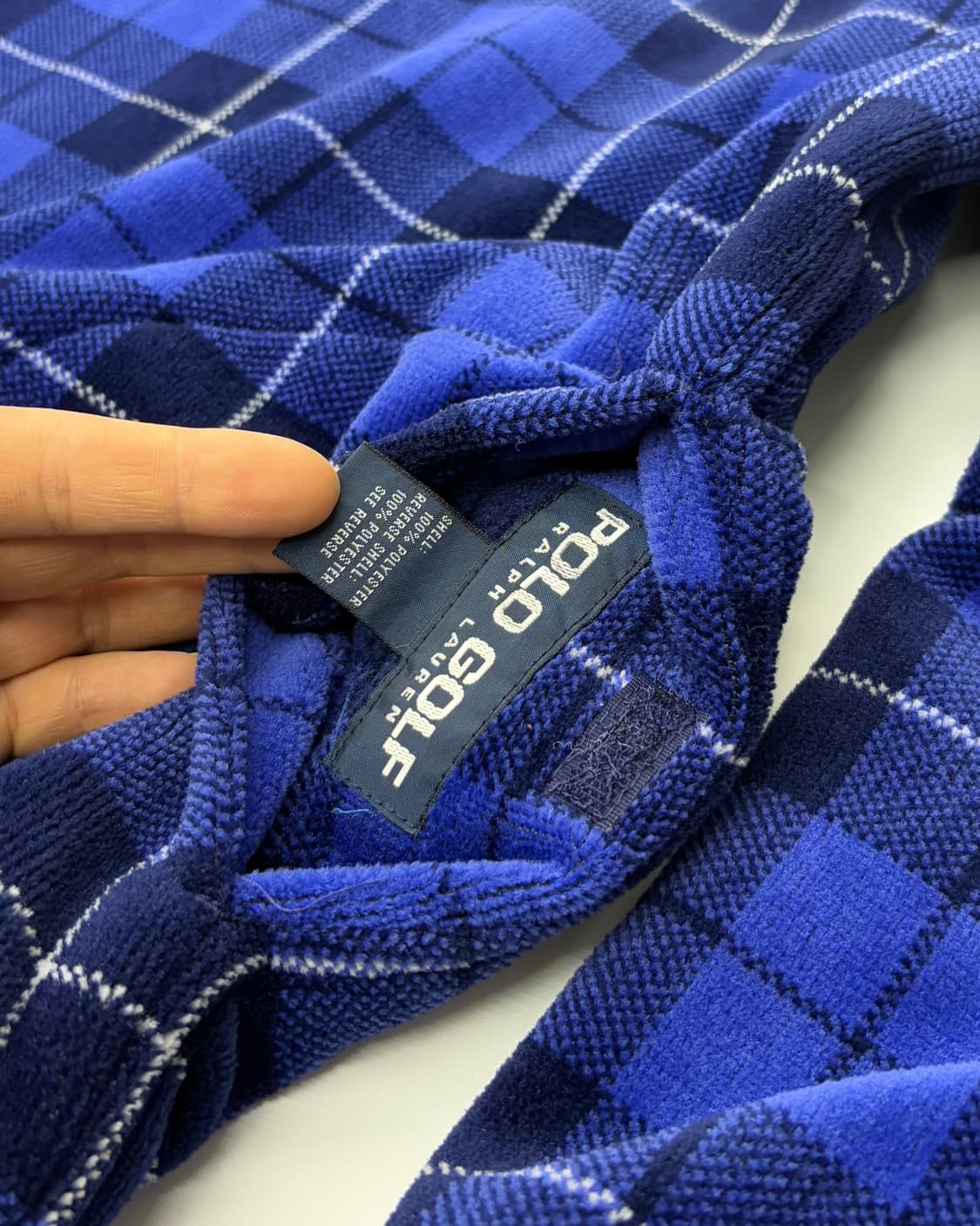 Polo 폴로 랄프로렌 골프 블루 체크 리버시블 맨투맨 상품이미지7
