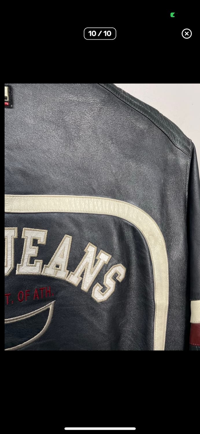 후부 빅로고 바이커 레더자켓 A2857 상품이미지10