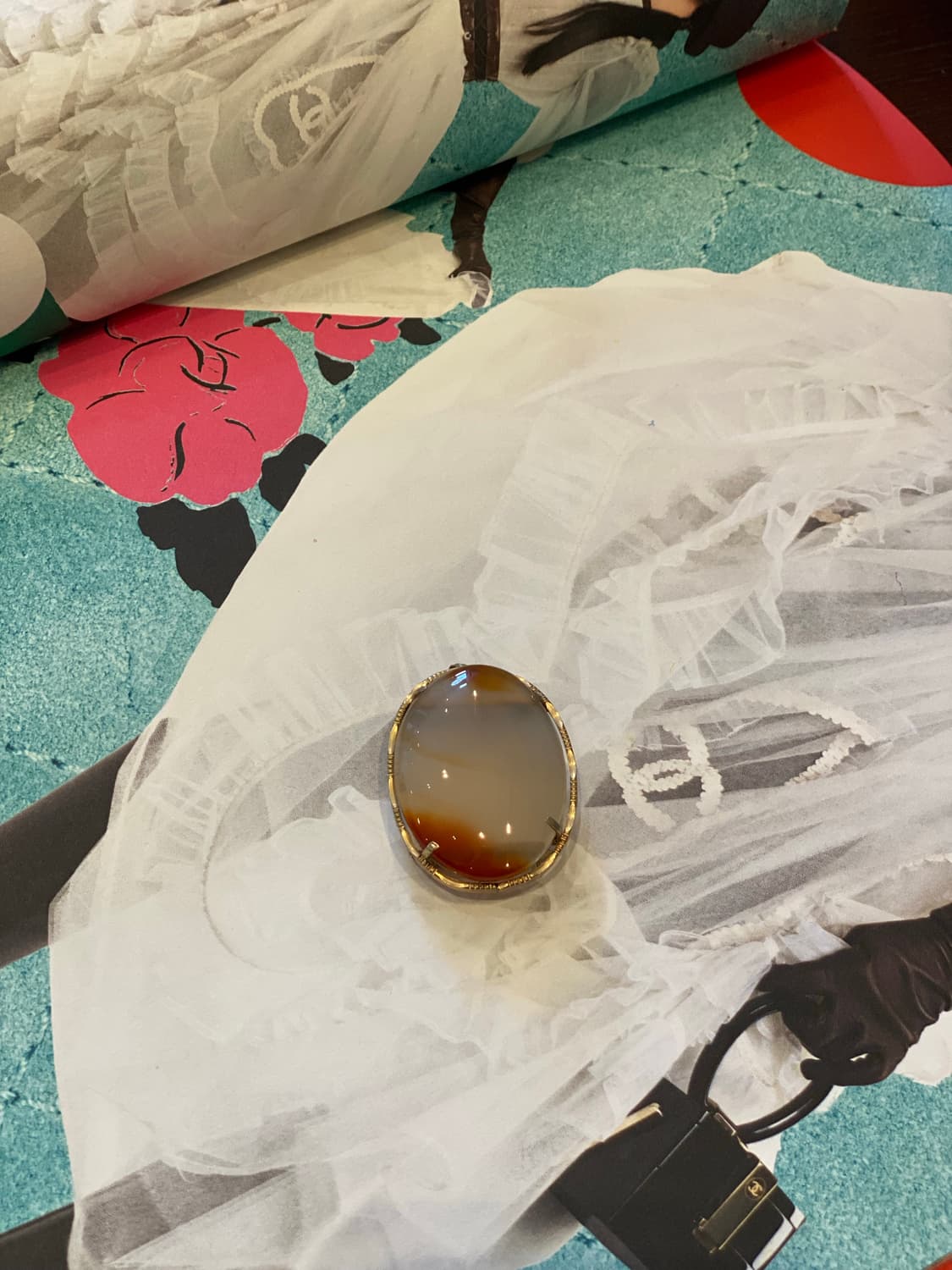 천연 마노석 빈티지 팬던트 겸 브로치 상품이미지2