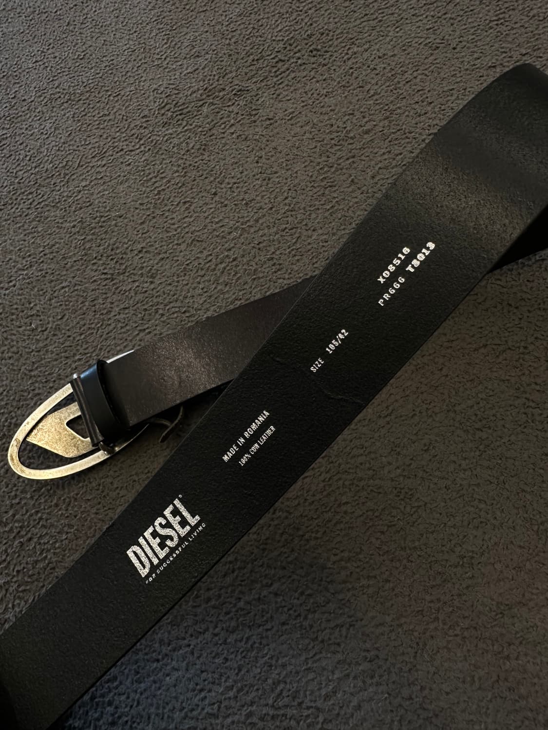 디젤 D로고 레더 벨트 처분  상품이미지3
