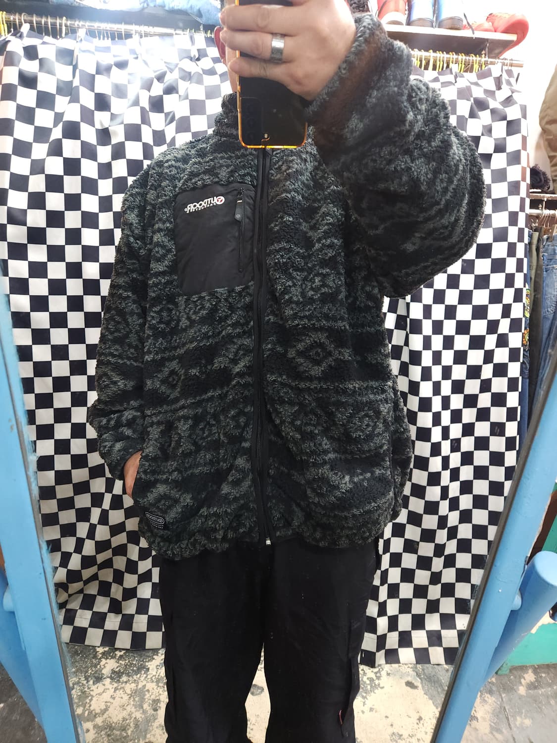 아웃도어프로덕트 윈터패턴 후리스 자켓 빅사이즈
​
 상품이미지8