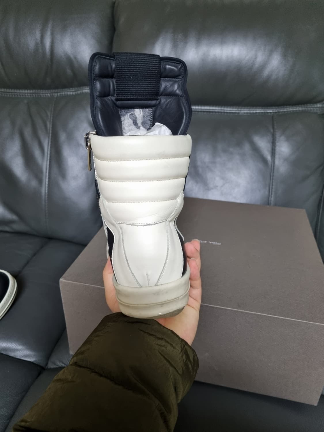 [42]릭오웬스 지오바스켓 하이 블랙 밀크 상품이미지6