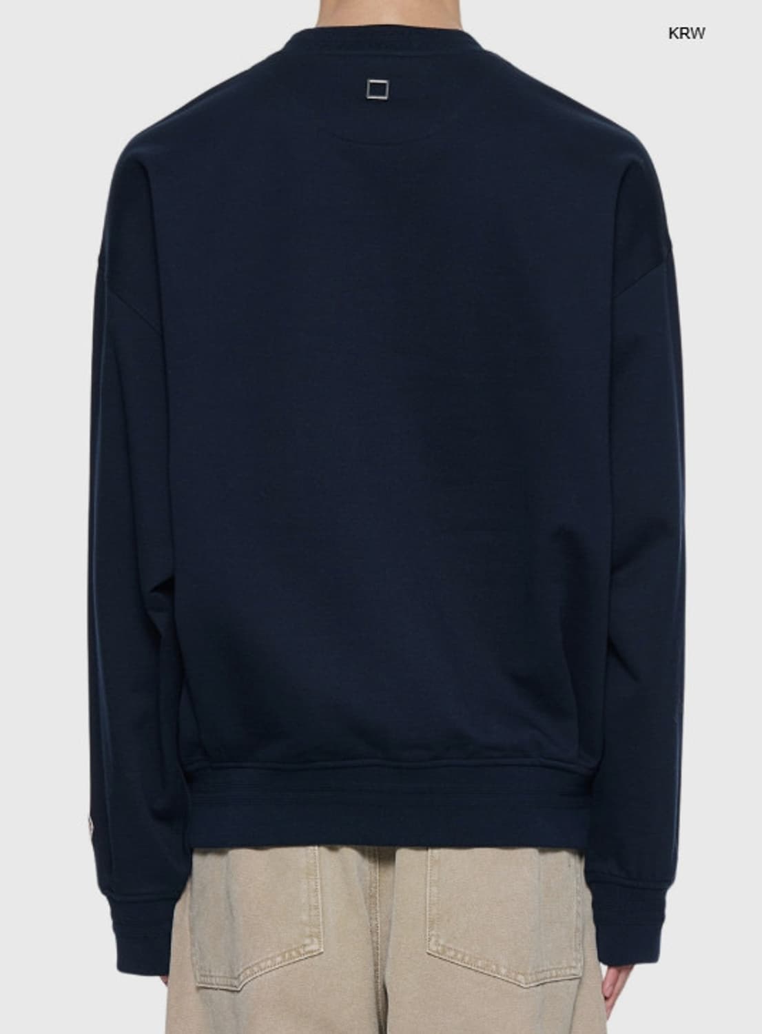 정품 우영미 네이비 렌티큘러 로고 스웻트 셔츠 48 새제품 상품이미지4