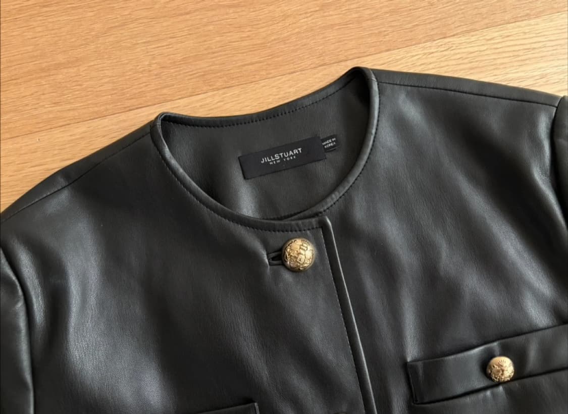 질스튜어트 뉴욕 블랙 레더 자켓 85 상품이미지2