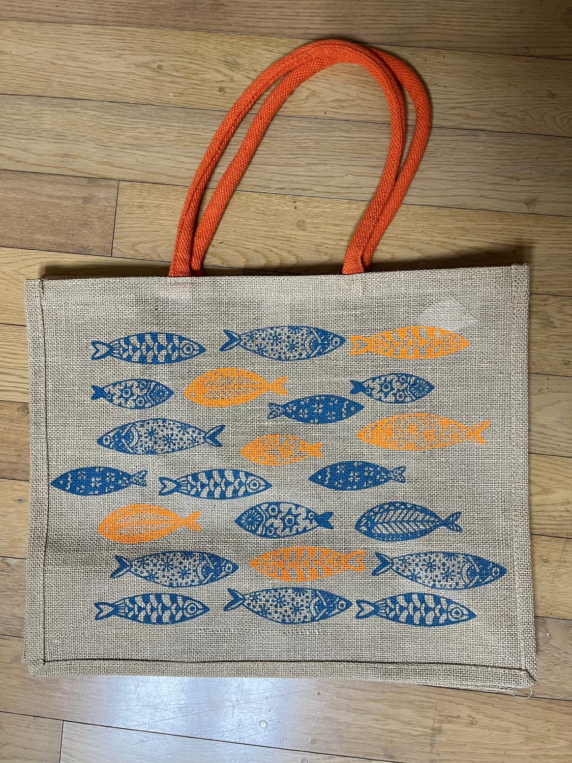 [새상품]인도 물고기 패턴 에코백 상품이미지1