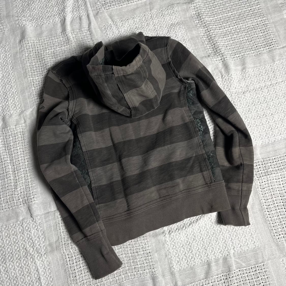 [JPN] 레이스업 스트라이프 후드집업 상품이미지2