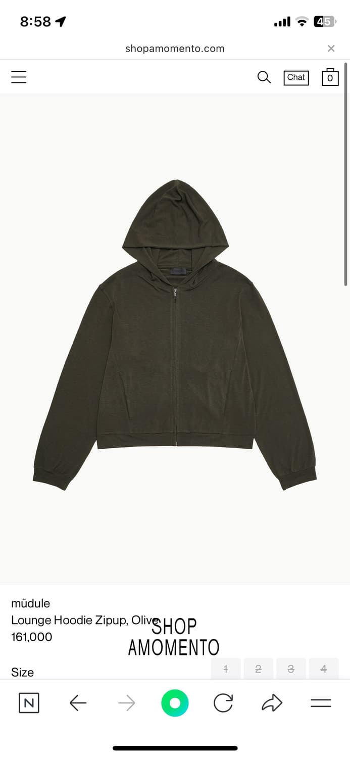 [3] 머듈 라운지 후드집업 올리브 새상품 상품이미지1