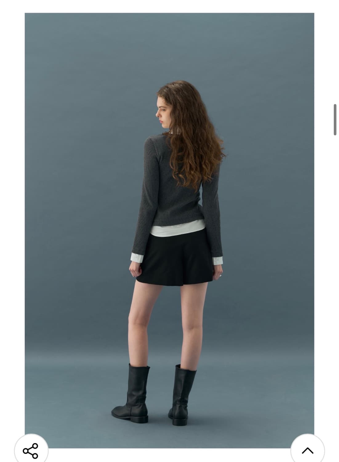 (S) 드로우핏 우먼 포엠 레이어드 카라 셔츠 탑 [CHARCOAL] 상품이미지7