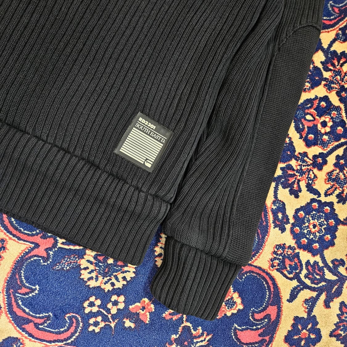 GSTAR RAW Y2K Back Logo 니트 집업 쉐르파 자켓 상품이미지7