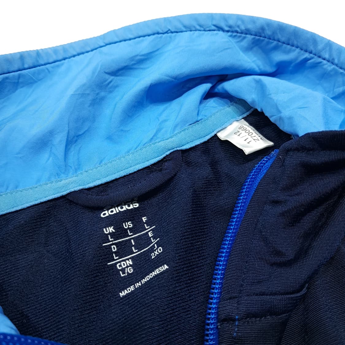 CK014 L 아디다스 투톤 블루 집업 자켓 상품이미지3