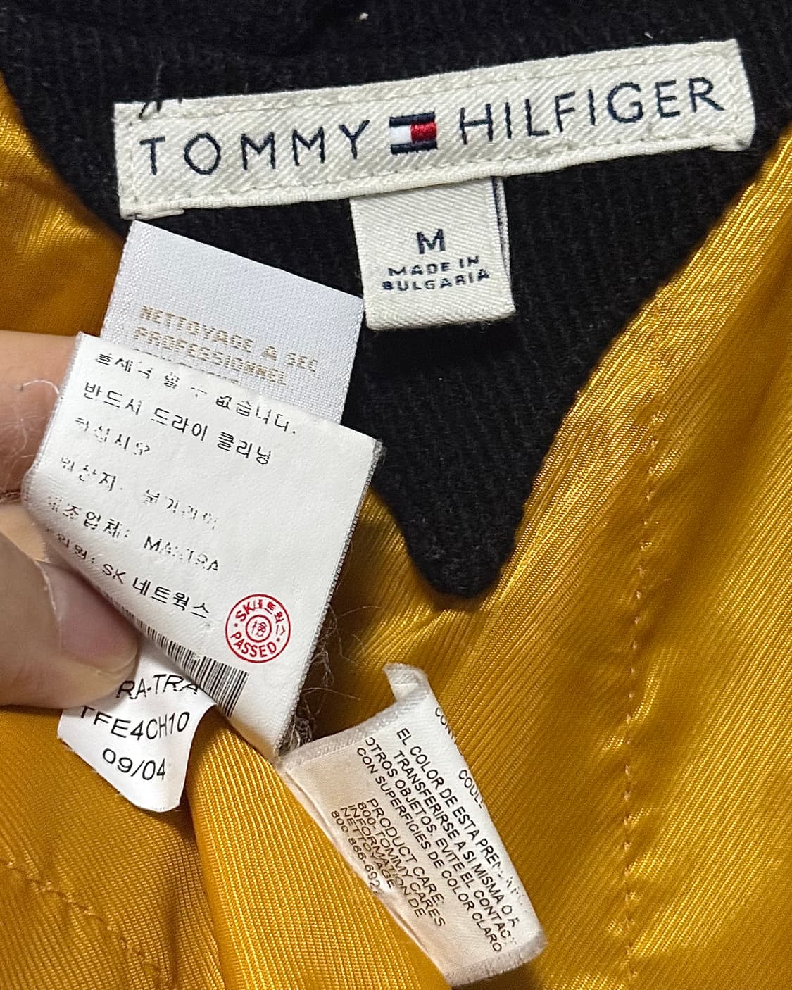 타미 힐피거 골덴 코듀로이 집업 숏 코트 누빔 하이넥 차이나 카라 펑크  상품이미지10