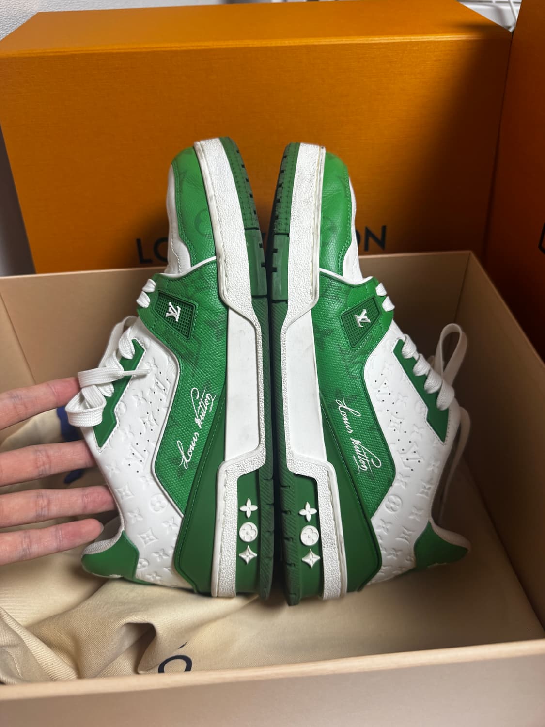 [풀구성] 루이비통 LV 트레이너 그린 스니커즈 7 상품이미지4