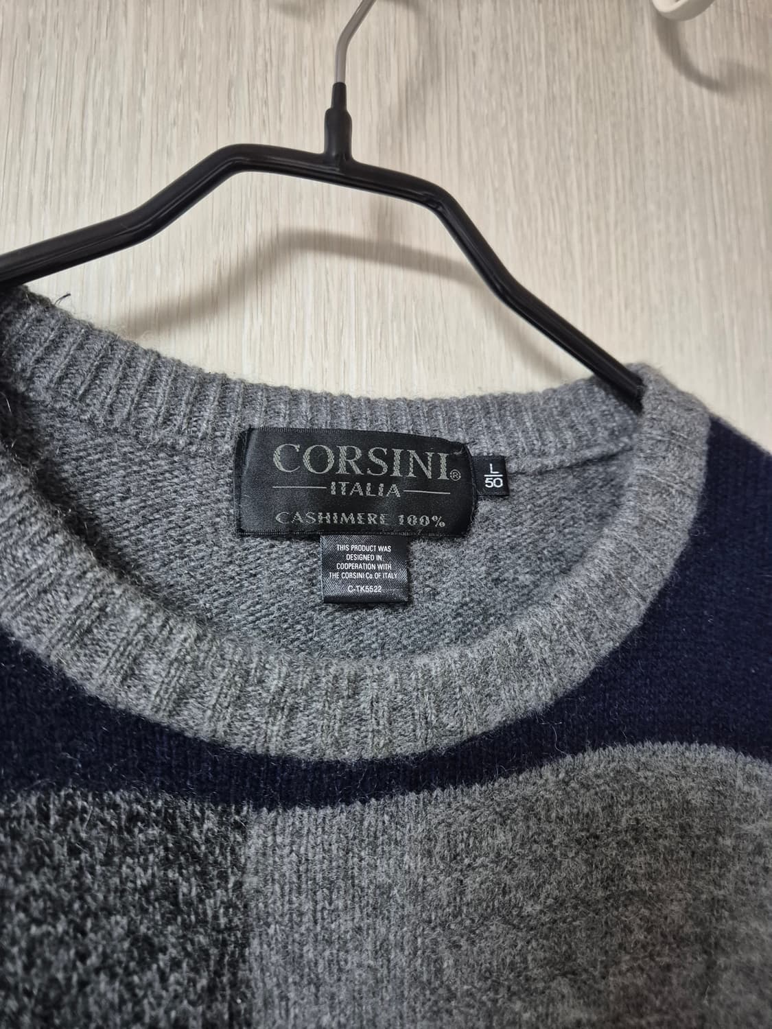 CORSINI 코르시니 캐시미어100% 니트 스웨터 라지 패턴니트 상품이미지3