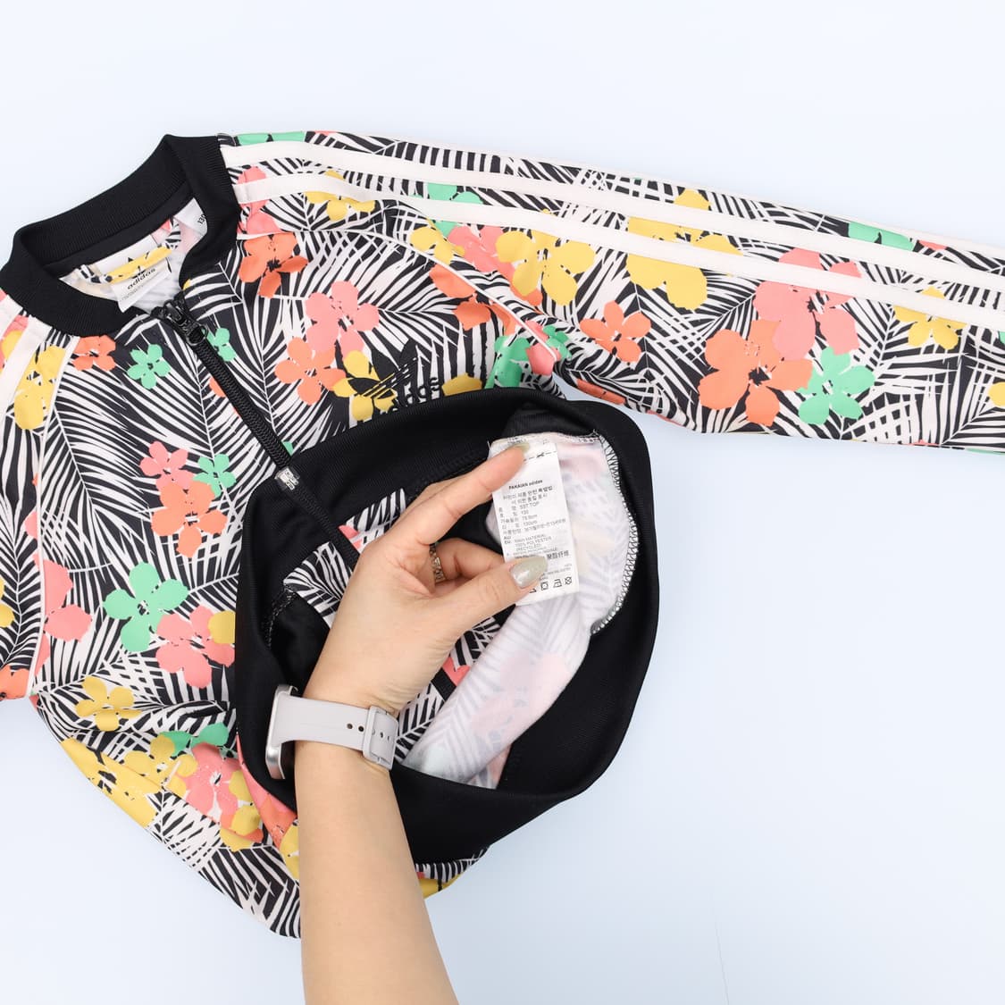 [130] 아디다스 키즈 플로럴 프린트 저지 집업 0114J 상품이미지8