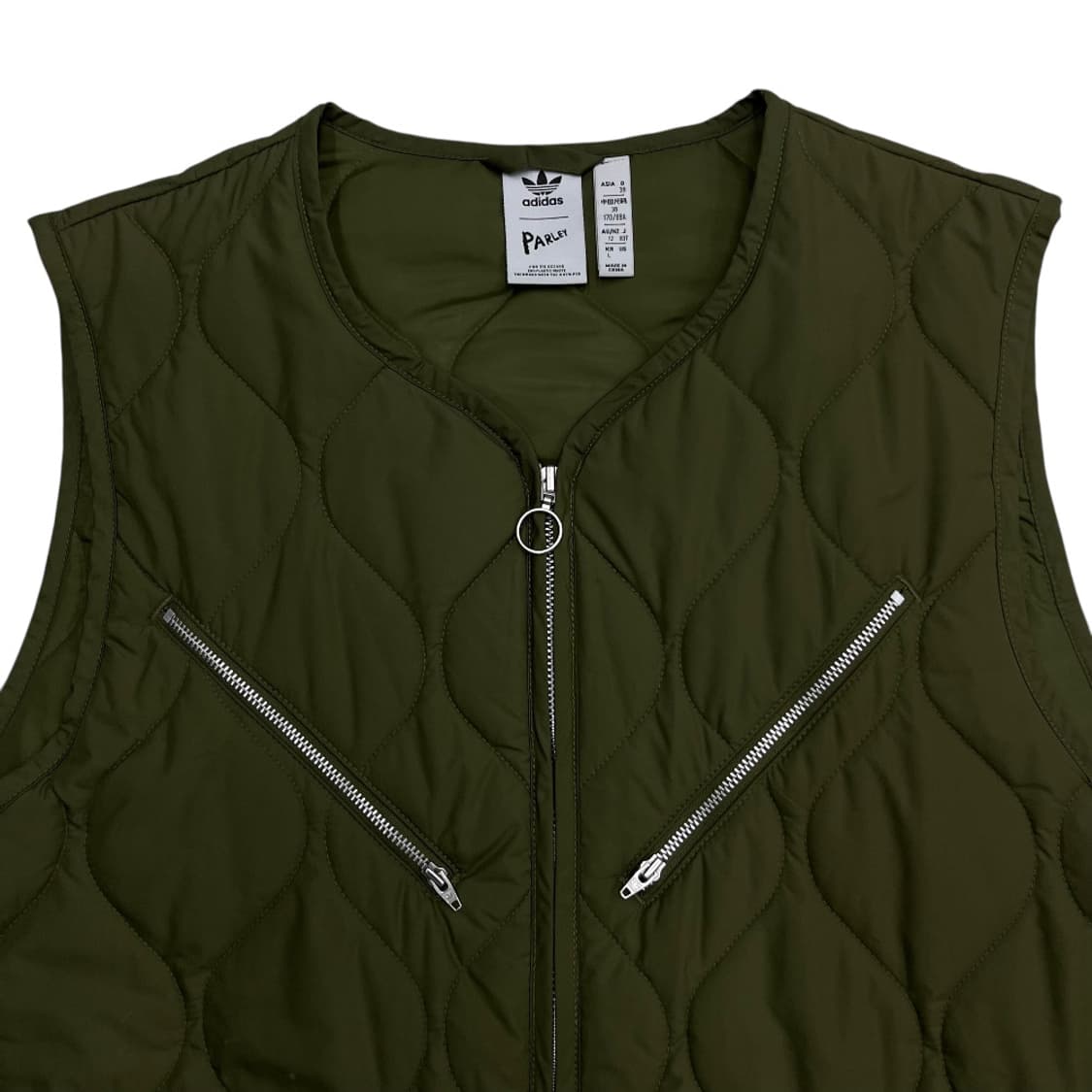 아디다스 지퍼포켓 카키 경량 베스트 L 상품이미지5