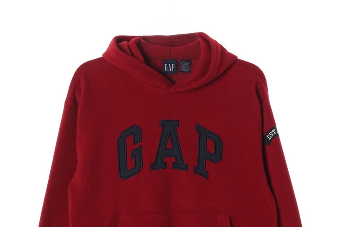 GAP 레드 플리스 로고 후드티 XXL 상품이미지3