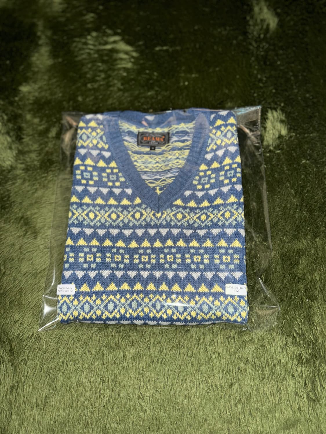 [M] Beams Plus 빔즈 플러스 페어 아일 코튼 린넨 니트 베스트 상품이미지10