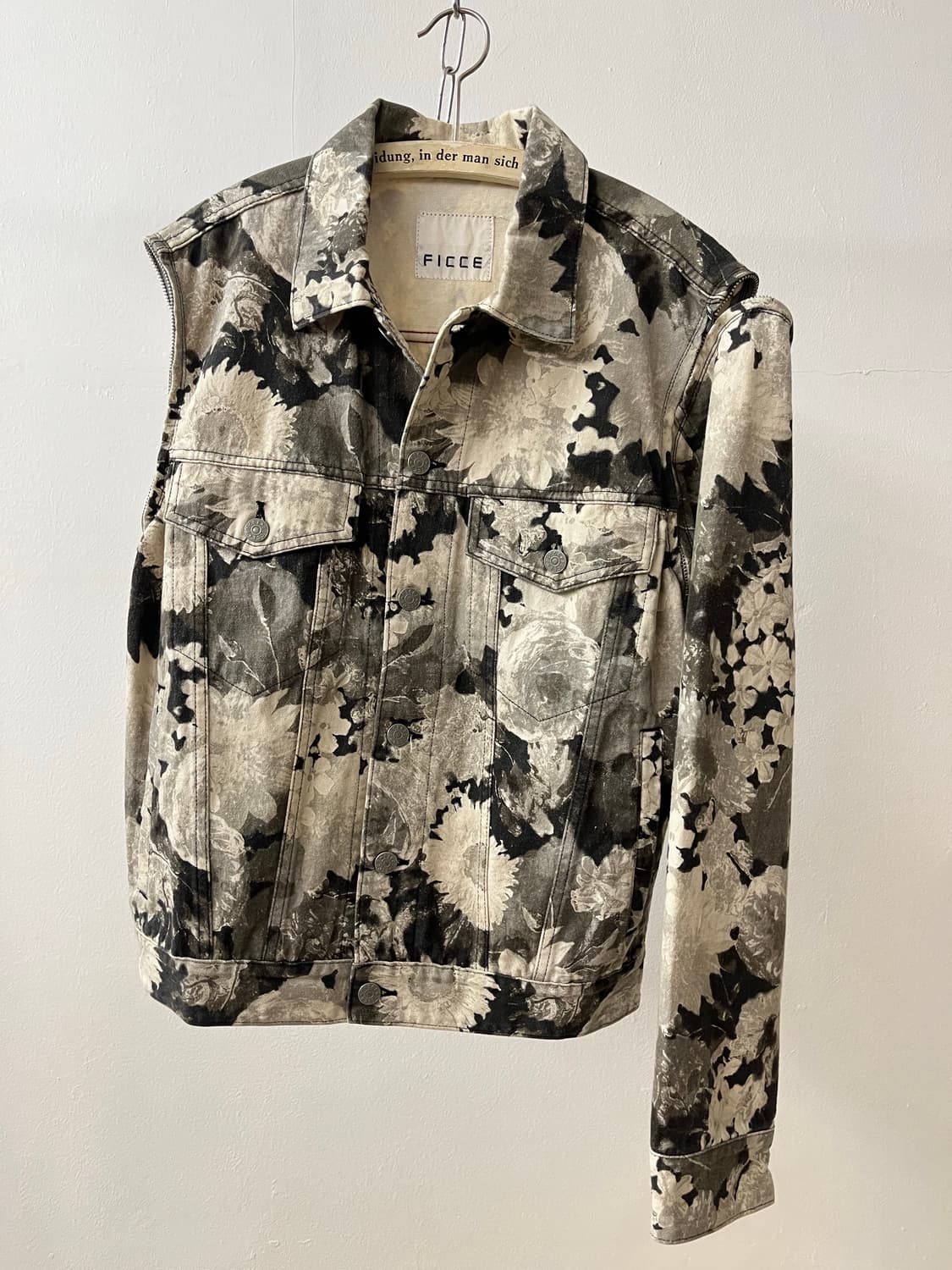 90s FICCE 빈티지 코튼 플라워 패턴 3세대 트러커 자켓 상품이미지1