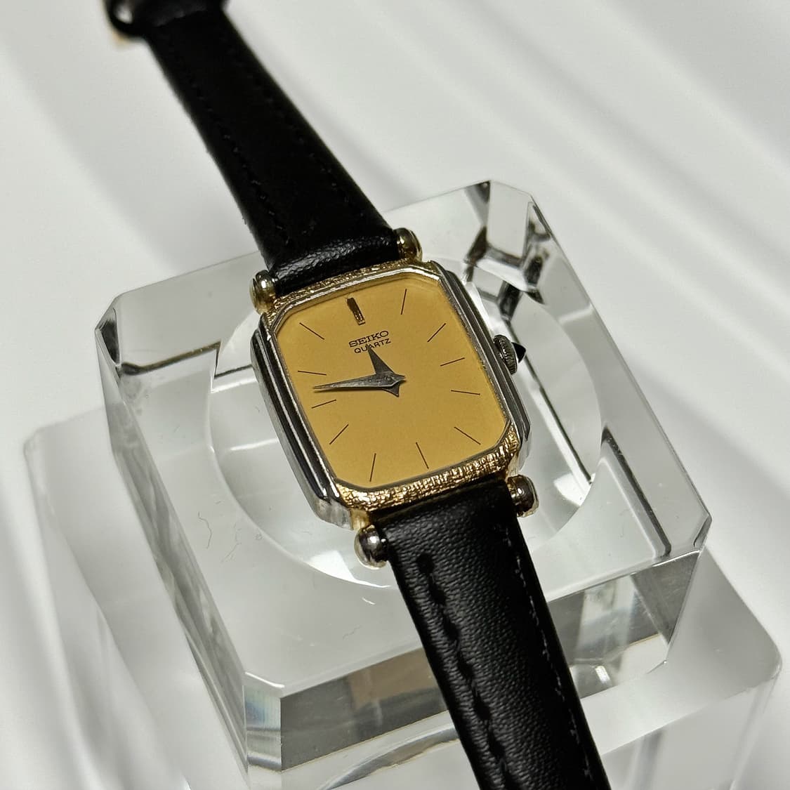 80s90s 빈티지 세이코 골드 텍스처 베젤 콤비 워치 상품이미지6