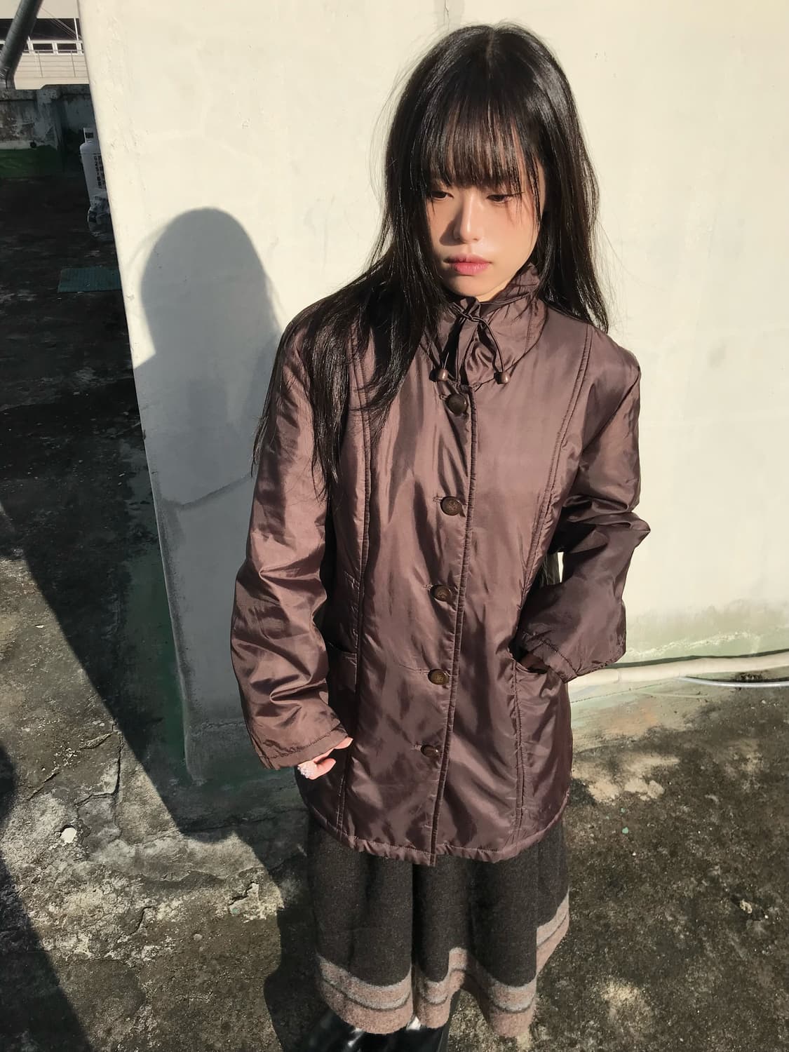 다크브라운 패딩코트 상품이미지6