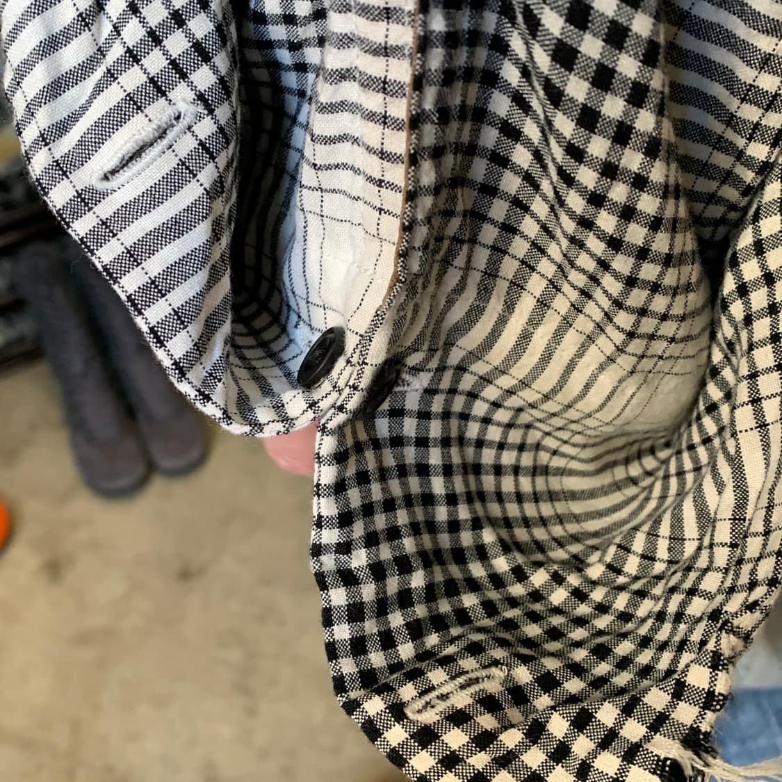 SUNSEA (선씨) 데미지 체크 셔츠 상품이미지10