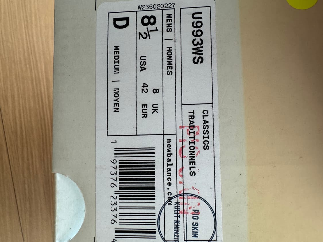 뉴발란스 993 메이드 인 USA 씨 솔트 265 상품이미지5