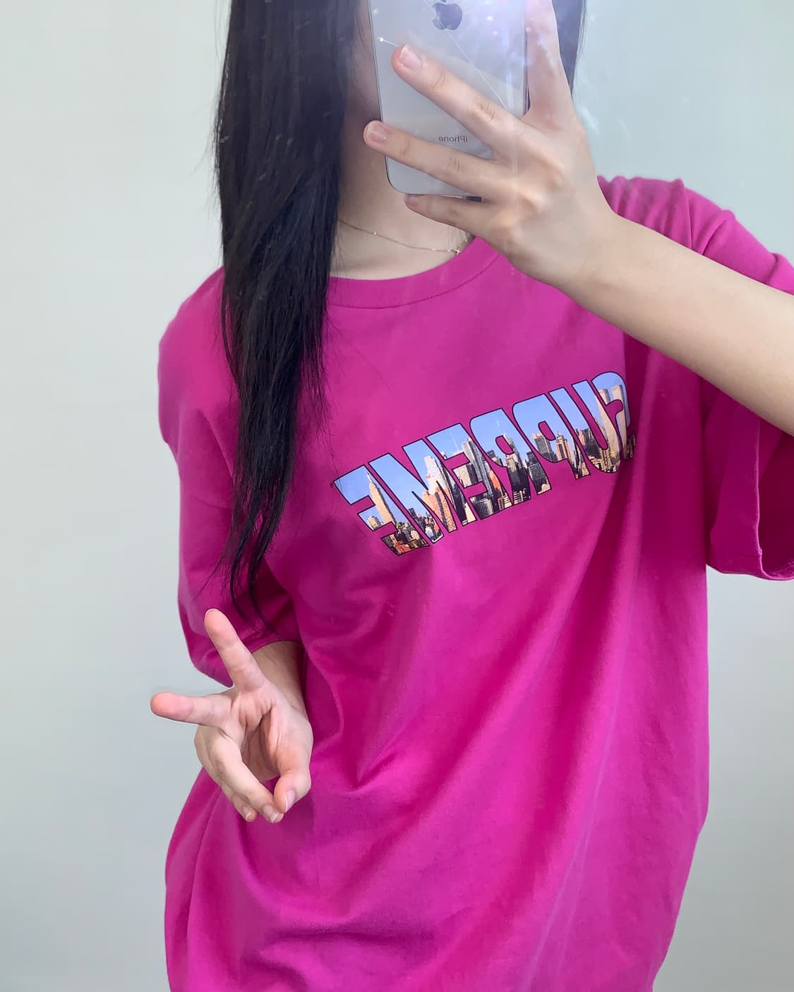 Supreme 슈프림 23FW 마젠타핑크 티셔츠 상품이미지3