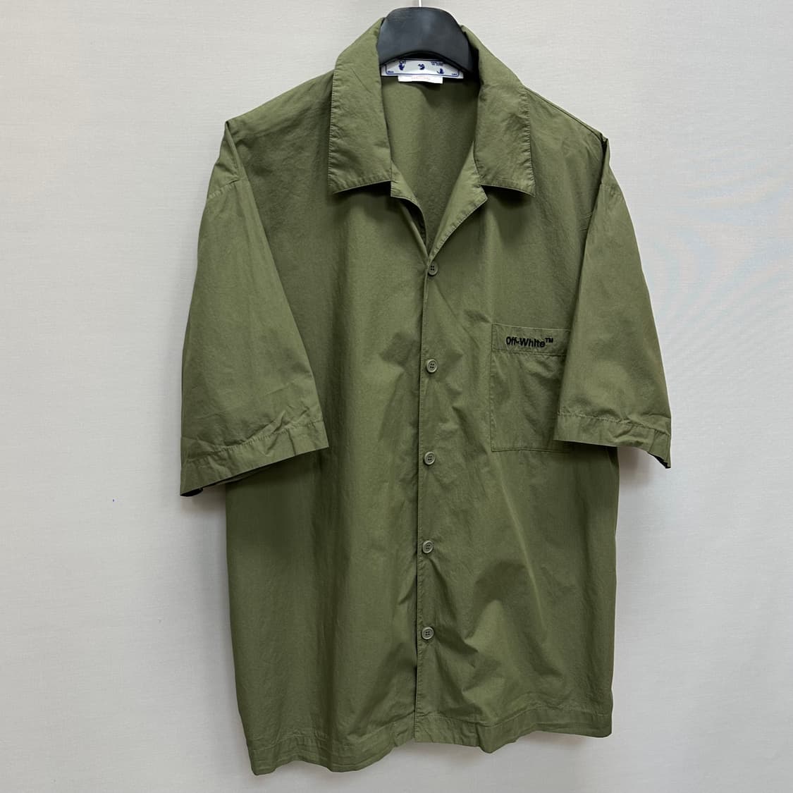 오프화이트 로고 자수 코튼 셔츠 ( 110 ) 상품이미지2