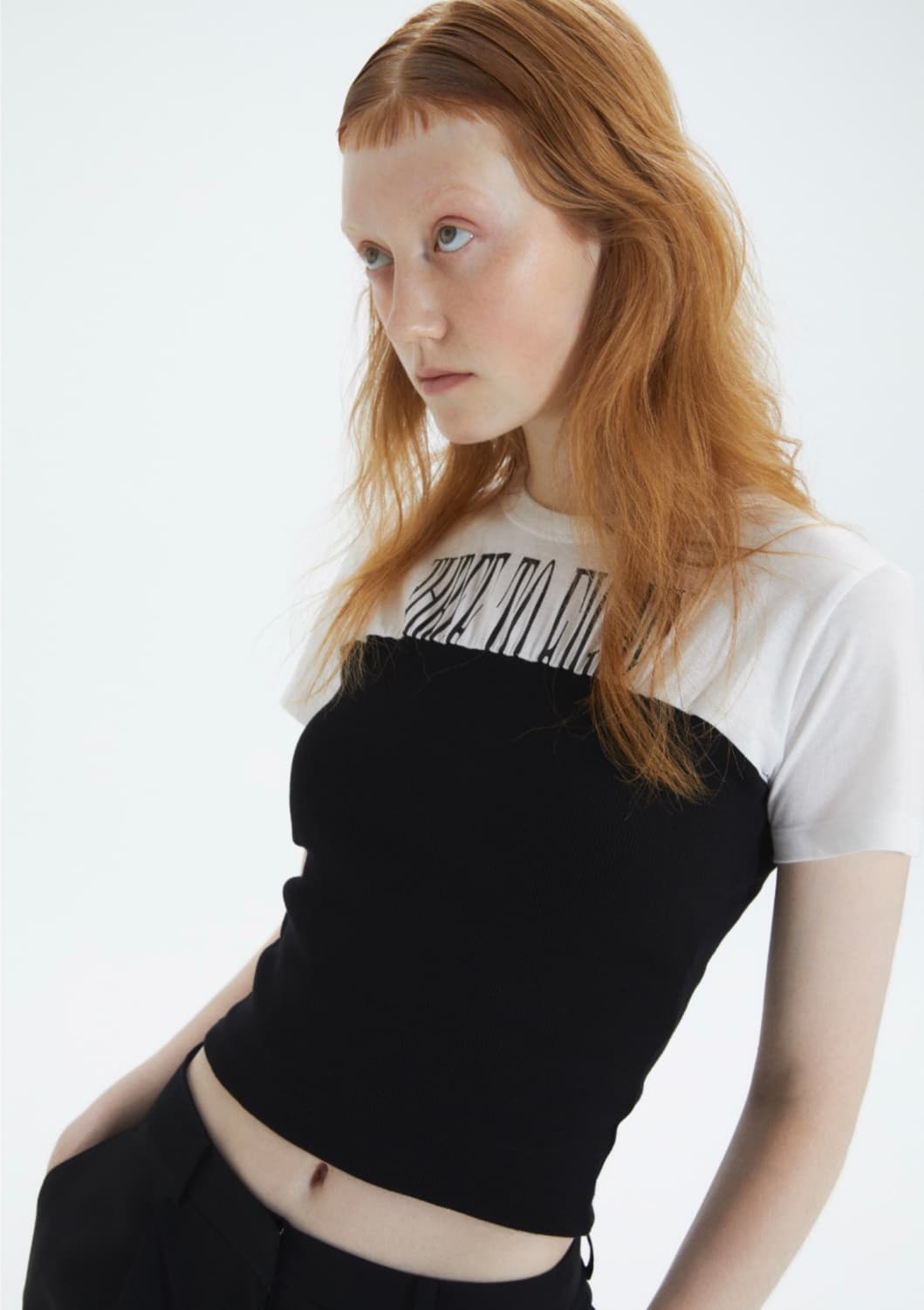 쓰리투에이티 Layered Tube Top T-shirt (White) 상품이미지1