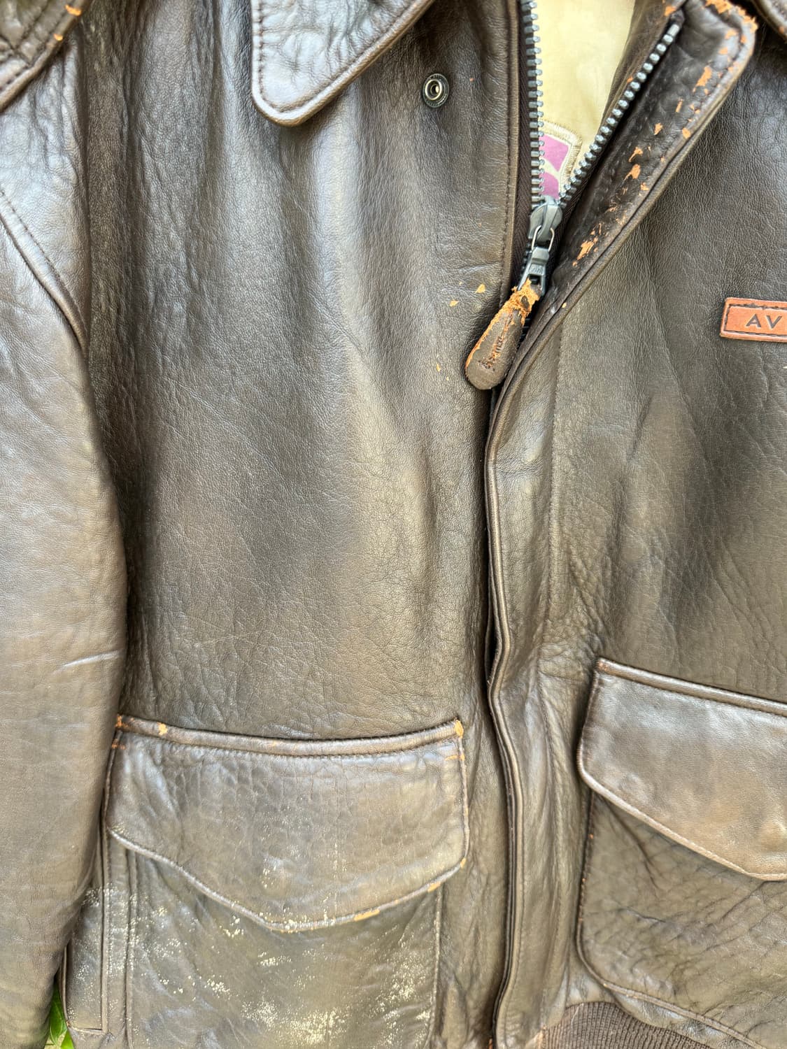Avirex 아비렉스 a-2 가죽 leather 항공 자켓 105 상품이미지3