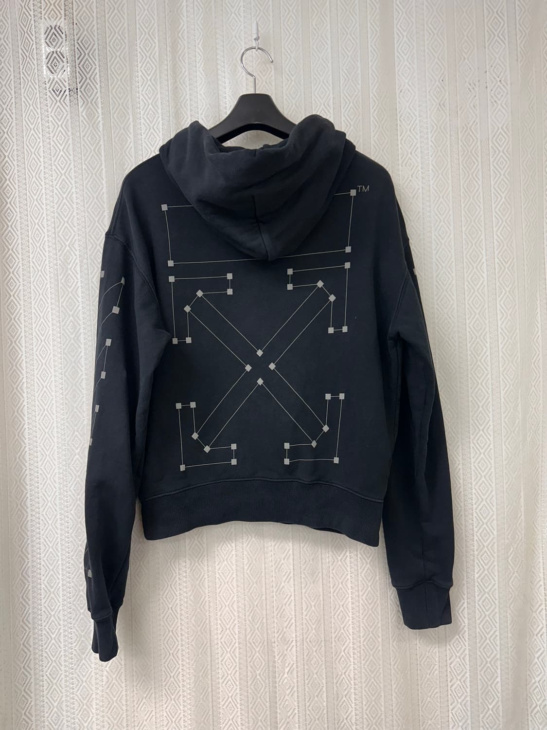(XS)오프화이트 19AW 후디 블랙 상품이미지6