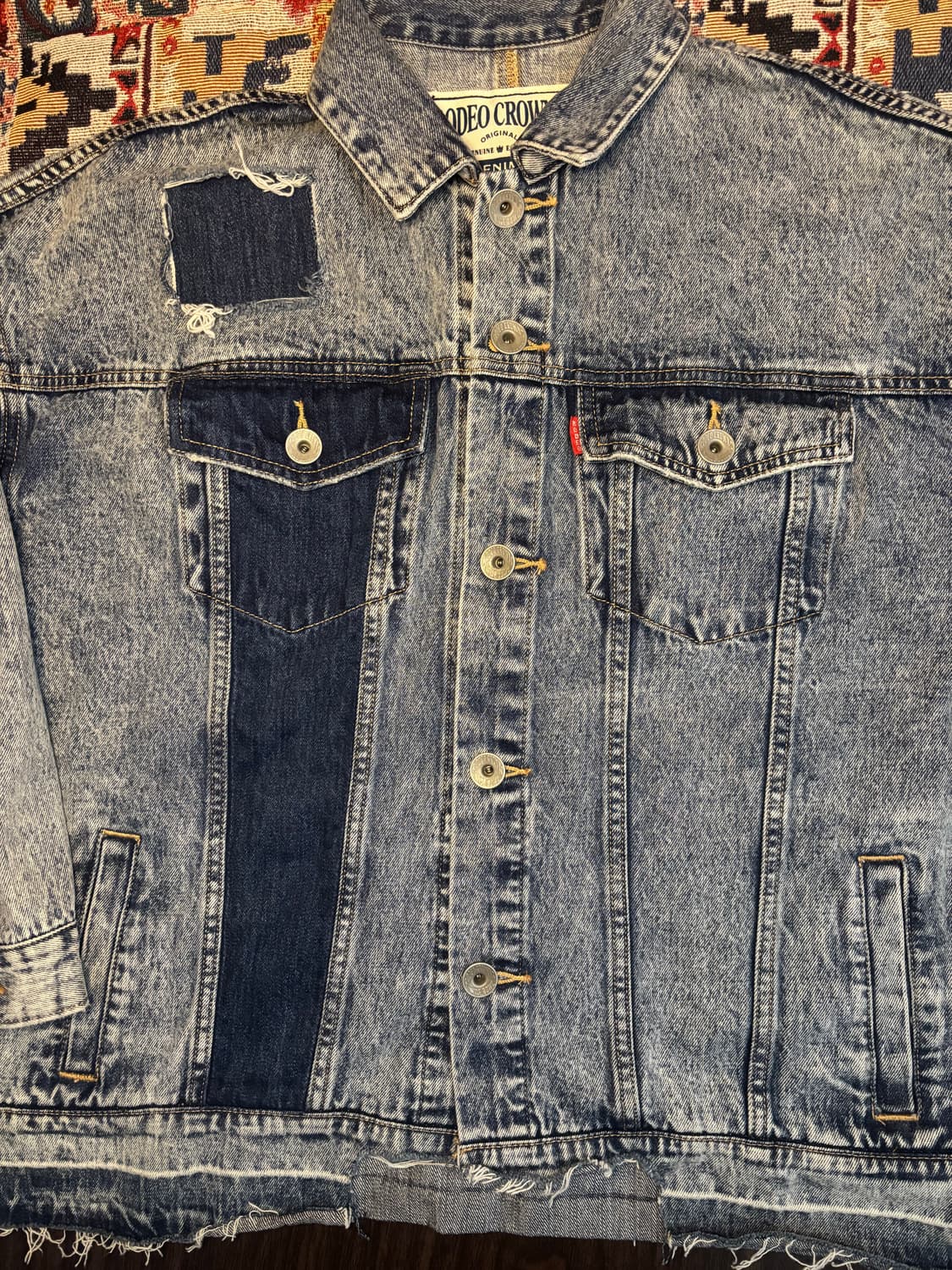 Rodeo Crown Rework patchwork denim jacke 상품이미지4