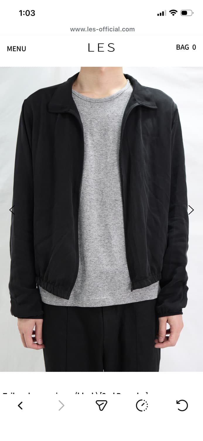 레스 Tailored cupra zip-up (black) 상품이미지1