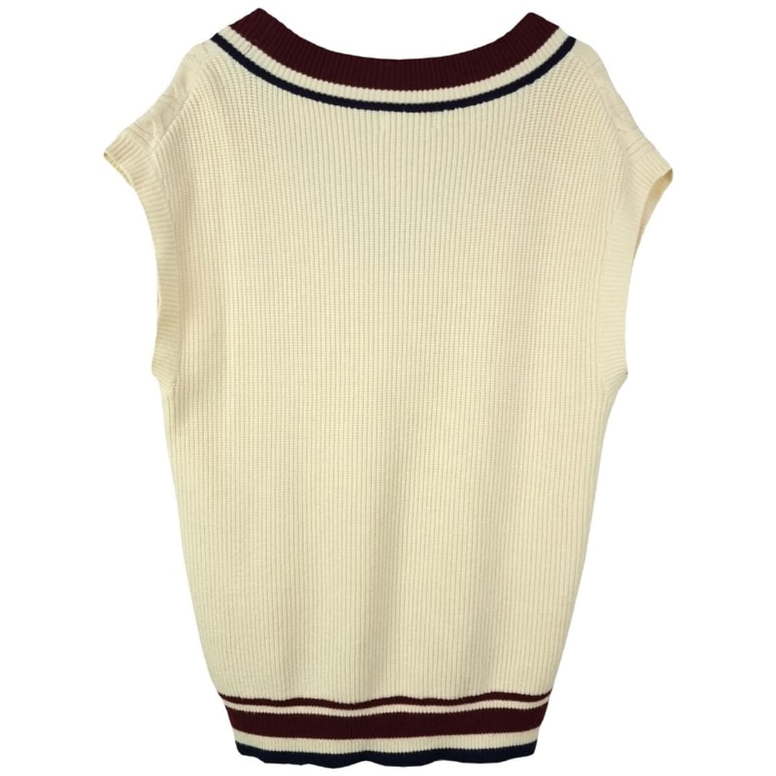 [캉골 X 어스뮤직앤에콜로지] 로고 자수 브이넥 니트 베스트 M19510 상품이미지3