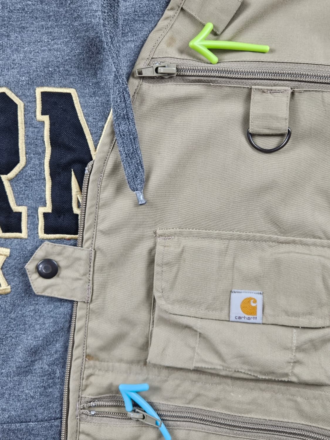 칼하트 X ARMY 워크베스트 커스텀 후드티셔츠 ( L추정 )/11189 상품이미지6