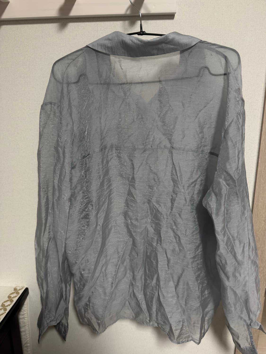 B3shop 비삼샵 클리어 쉬어 셔츠 스카이블루 상품이미지3