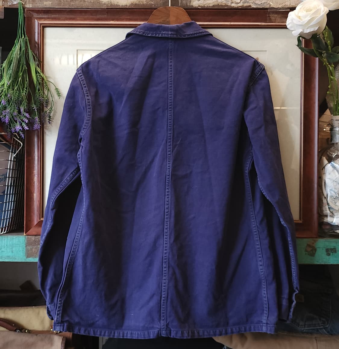 60s 프렌치 워크자켓 프렌치자켓 바이올렛 블루 s 상품이미지3